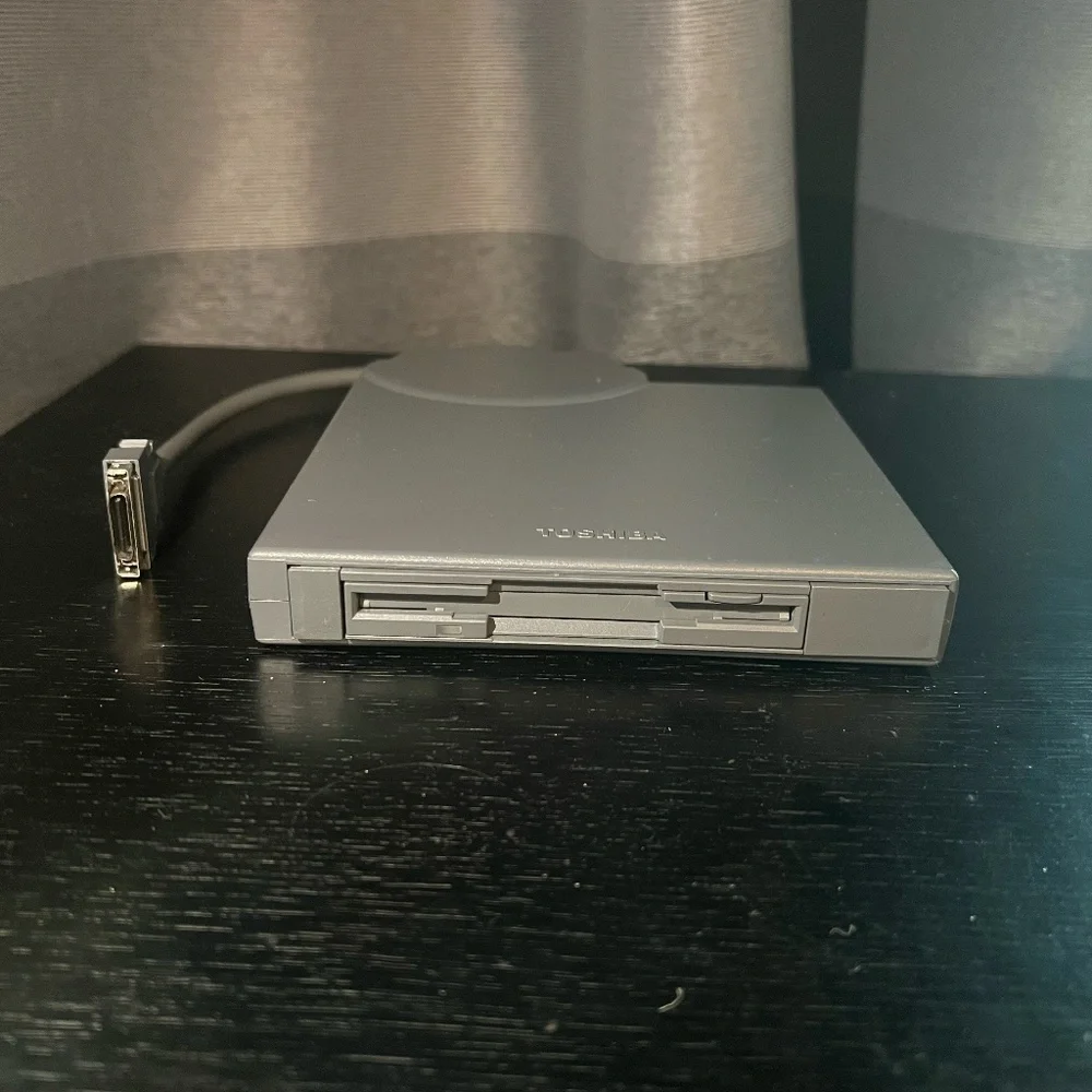 Toshiba FDD Attachment Case & External 3.5 Floppy Drive - Made in Japan